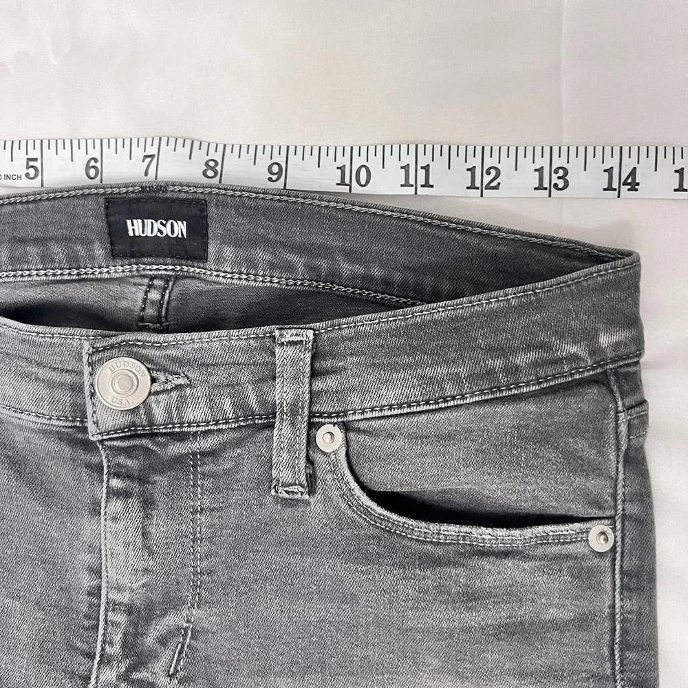 Hudson Krista Ankle Skinny Jeans Solid Gray Size 27 - Picture 11 of 12